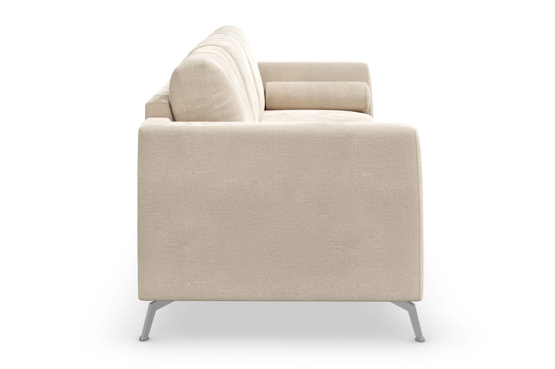 Ocean Lyx 3-sits Sammetssoffa med Nackrullar - Beige - Möbler - Soffa - Sammetssoffa