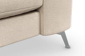 Ocean Lyx 3-sits Sammetssoffa med Nackrullar - Beige - Möbler - Soffa - Sammetssoffa