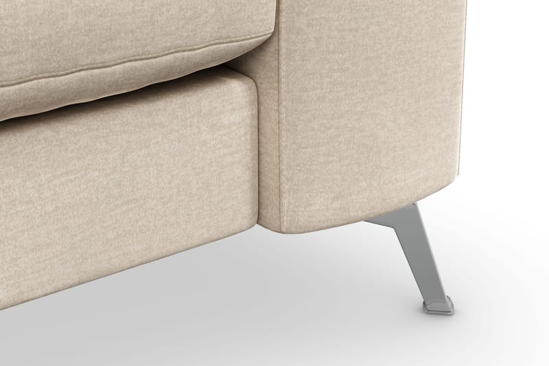 Ocean Lyx 3-sits Sammetssoffa med Nackrullar - Beige - Möbler - Soffa - Sammetssoffa