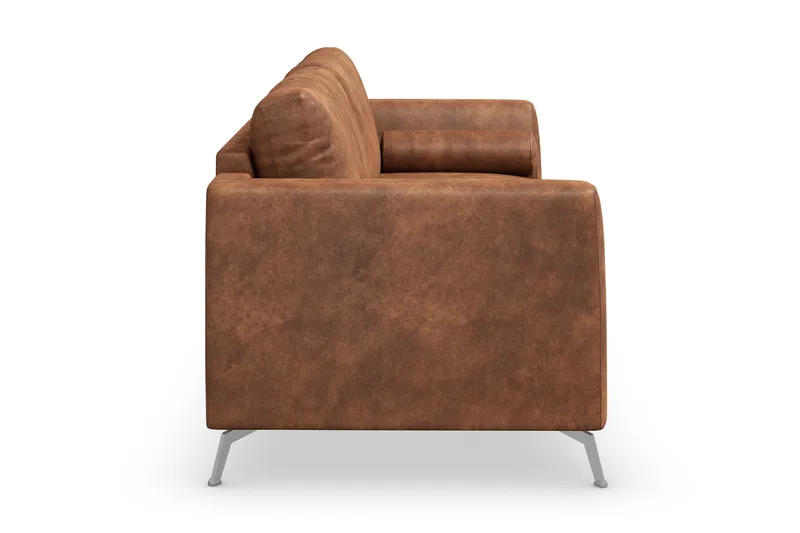 Ocean Lyx 3-sits Soffa i Konstläder - Brun - Möbler - Soffa - Skinnsoffor