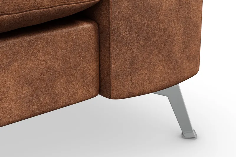 Ocean Lyx 3-sits Soffa i Konstläder - Brun - Möbler - Soffa - Skinnsoffor