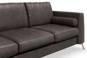 Ocean Lyx 3-sits Soffa i Konstläder - Mörkgrå - Möbler - Soffa - Skinnsoffor