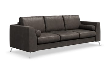 Ocean Lyx 3-sits Soffa i Konstläder - Mörkgrå - Möbler - Soffa - Skinnsoffor
