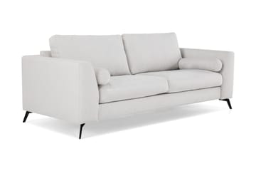Ocean Lyx 3-sits Soffa med Nackrullar 222 cm i Tyg - Beige|Vit|Grå - Möbler - Soffa - 3 sits soffa
