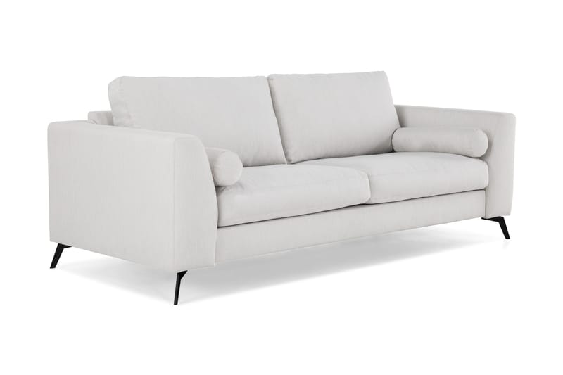Ocean Lyx 3-sits Soffa med Nackrullar 222 cm i Tyg - Beige|Vit|Grå - Möbler - Soffa - 3 sits soffa