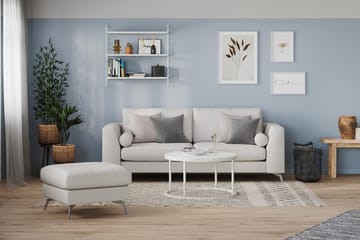 Ocean Lyx 3-sits Tygsoffa - Ljusgrå - Möbler - Soffa - 3 sits soffa