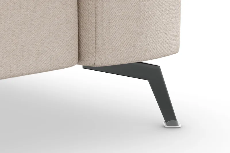 Ocean Lyx 4-sits Chenillesoffa med Nackrullar - Beige - Möbler - Soffa - 4 sits soffa