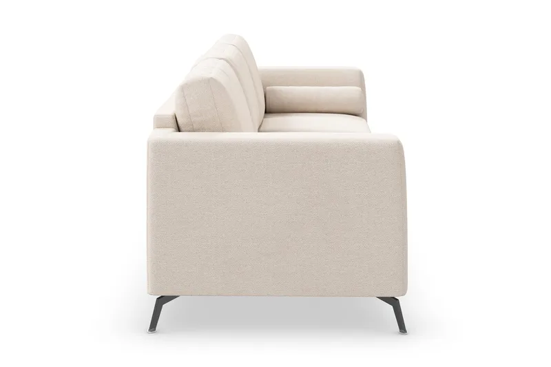 Ocean Lyx 4-sits Chenillesoffa med Nackrullar - Beige - M öbler - Soffa - 4 sits soffa