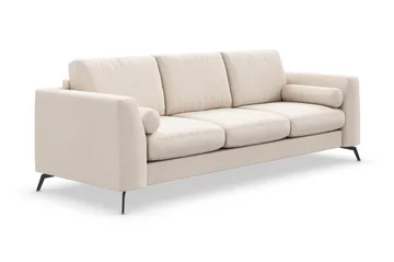 Ocean Lyx 4-sits Chenillesoffa med Nackrullar - Beige - Möbler - Soffa - 4 sits soffa