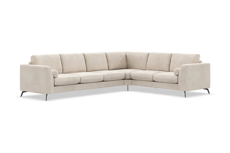 Ocean Lyx 5-sits Vändbar L-formad Hörnsoffa i Manchester - Beige - Möbler - Soffa - Hörnsoffa