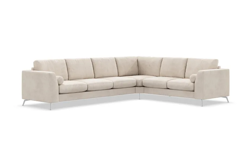 Ocean Lyx 5-sits Vändbar L-formad Hörnsoffa i Manchester - Beige - Möbler - Soffa - Hörnsoffa