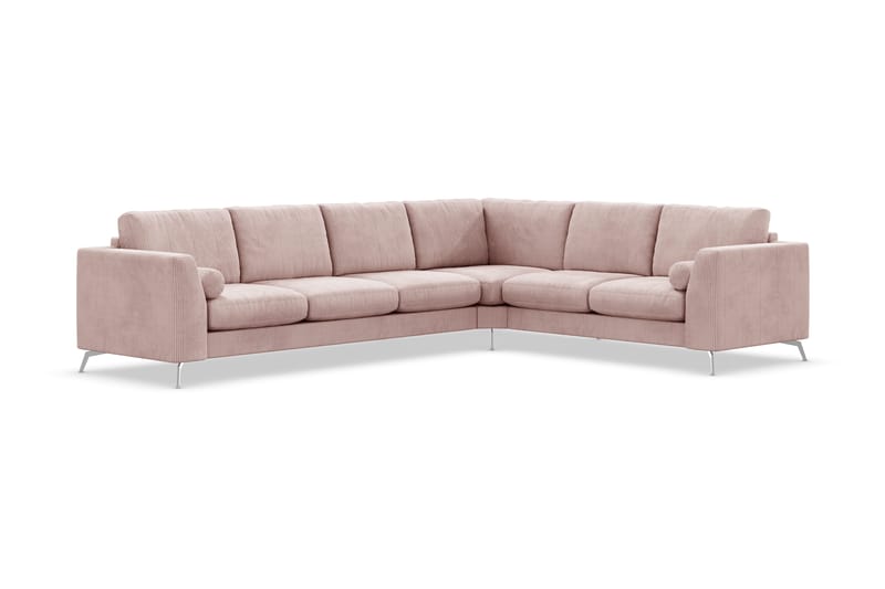 Ocean Lyx 5-sits Vändbar L-formad Hörnsoffa i Manchester - Rosa - Möbler - Soffa - Hörnsoffa