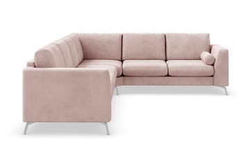 Ocean Lyx 5-sits Vändbar L-formad Hörnsoffa i Manchester - Rosa - Möbler - Soffa - Hörnsoffa