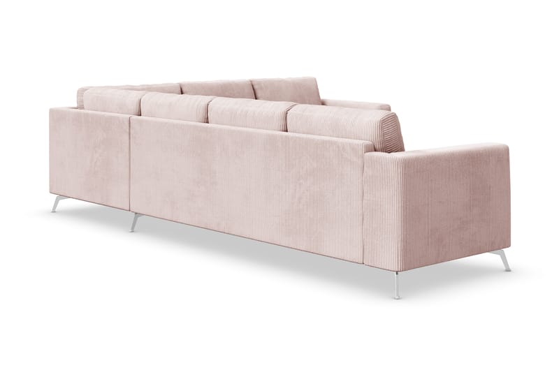 Ocean Lyx 5-sits Vändbar L-formad Hörnsoffa i Manchester - Rosa - Möbler - Soffa - Hörnsoffa