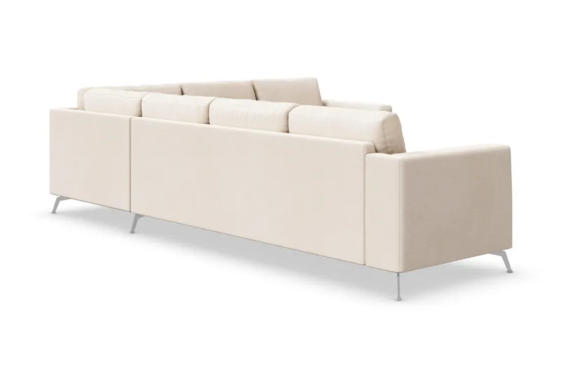 Ocean Lyx 5-sits Vändbar L-formad Hörnsoffa i Tyg - Beige - Möbler - Soffa - Hörnsoffa