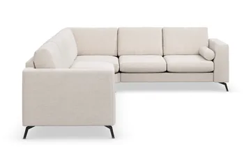 Ocean Lyx 5-sits Vändbar L-formad Hörnsoffa i Tyg - Beige - Möbler - Soffa - Hörnsoffa