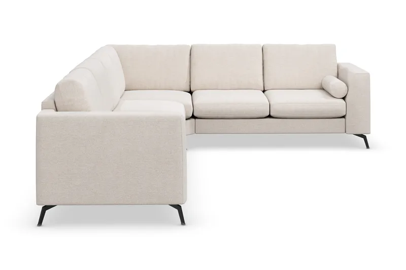 Ocean Lyx 5-sits Vändbar L-formad Hörnsoffa i Tyg - Beige - Möbler - Soffa - Hörnsoffa