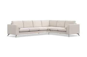 Ocean Lyx 5-sits Vändbar L-formad Hörnsoffa i Tyg - Beige - Möbler - Soffa - Hörnsoffa