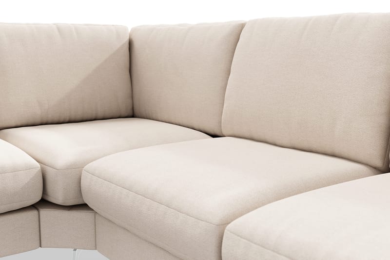 Ocean Lyx 5-sits Vändbar L-formad Hörnsoffa i Tyg - Beige - Möbler - Soffa - Hörnsoffa