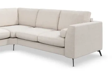 Ocean Lyx 5-sits Vändbar L-formad Hörnsoffa i Tyg - Beige - Möbler - Soffa - Hörnsoffa