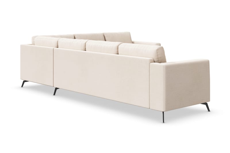 Ocean Lyx 5-sits Vändbar L-formad Hörnsoffa i Tyg - Beige - Möbler - Soffa - Hörnsoffa