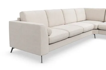 Ocean Lyx 5-sits Vändbar L-formad Hörnsoffa i Tyg - Beige - Möbler - Soffa - Hörnsoffa