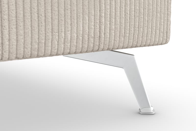 Ocean Lyx 6-sits Högervänd U-formad Soffa med Divan och Schäslong + Fotpall i Manchester - Beige - Möbler - Soffa - Divansoffor & schäslongsoffa