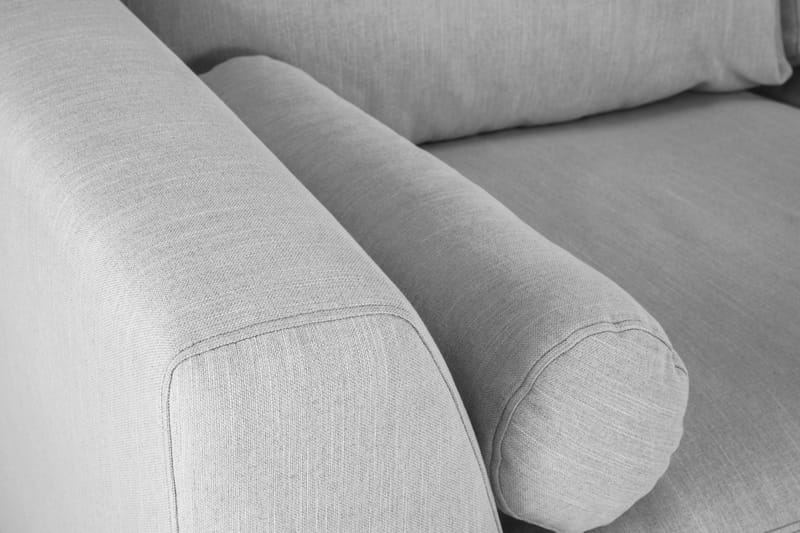 Ocean Lyx 6-sits Vänstervänd U-formad Soffa med Divan och Schäslong + Fotpall i Tyg - Grå - Möbler - Soffa - U-soffa