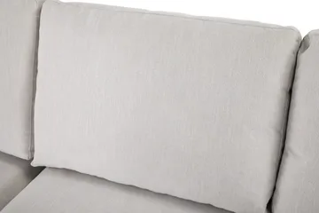 Ocean Lyx 6-sits Vänstervänd U-formad Soffa med Divan och Schäslong + Fotpall i Tyg - Ljusgrå - Möbler - Soffa - U-soffa