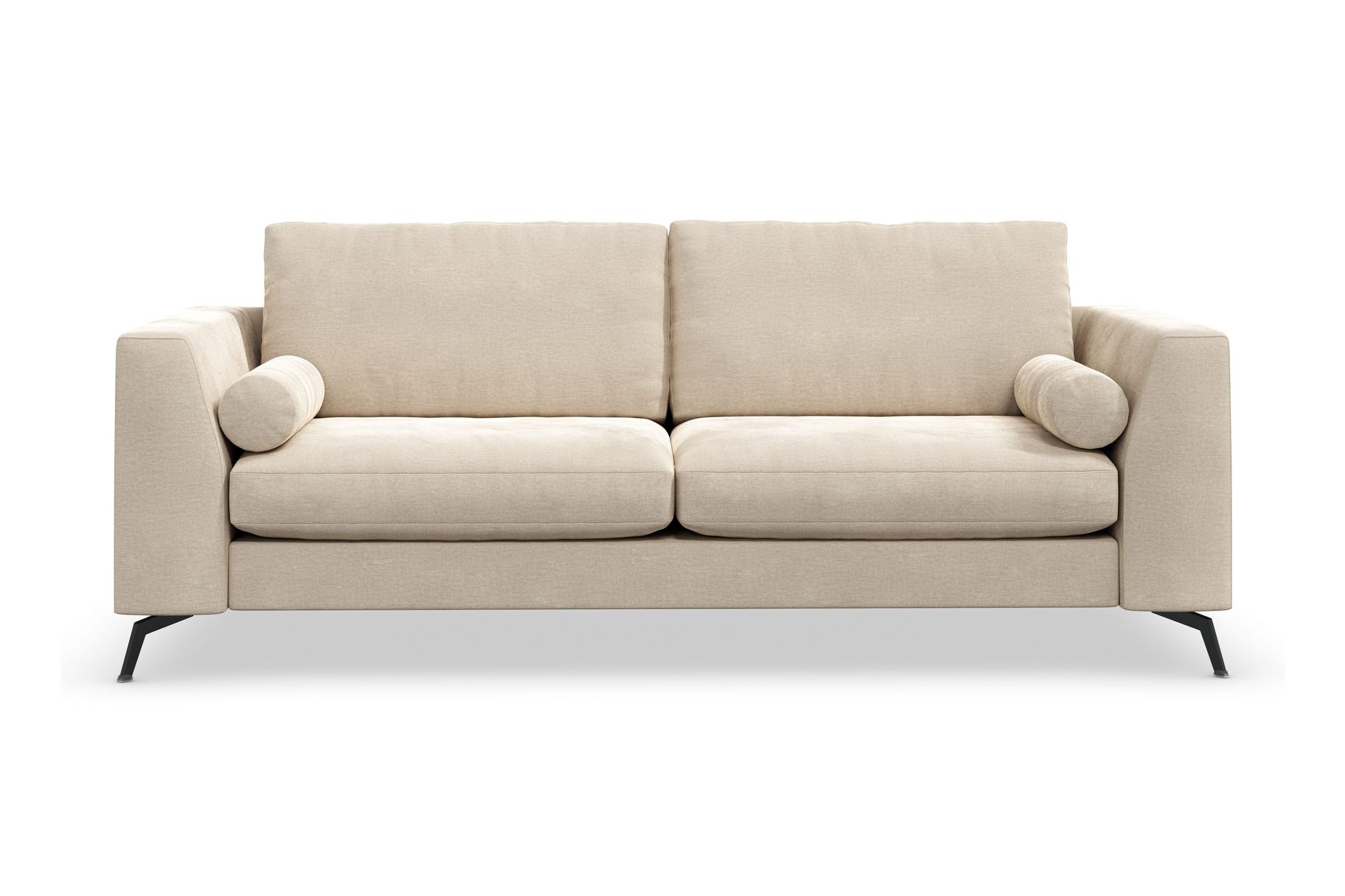 Scandinavian Choice Ocean Lyx Soffa med Nackrullar i Tyg Beige - Möbler ...