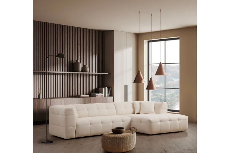 Octavian Soffa m. Divan 5-sits - Beige - Möbler - Soffa - Divansoffor & schäslongsoffa