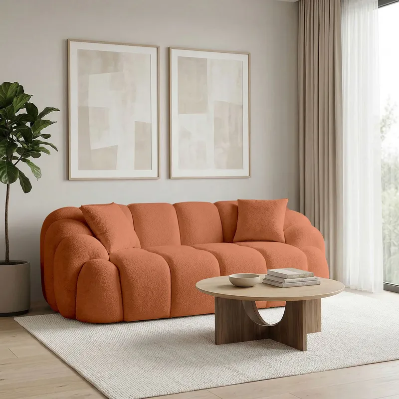 Octavio 2-sitssoffa 199x70x80 cm - kakel röd - Möbler - Soffa - 2 sits soffa