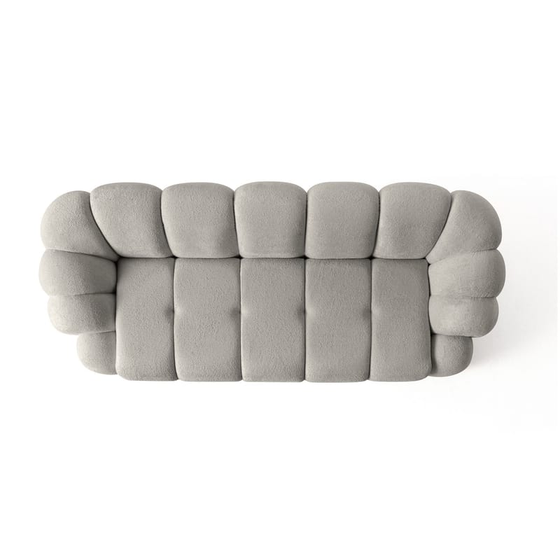 Octavio 3-sits Soffa Bubblig i Tyg - Grå - Möbler - Soffa - 3 sits soffa