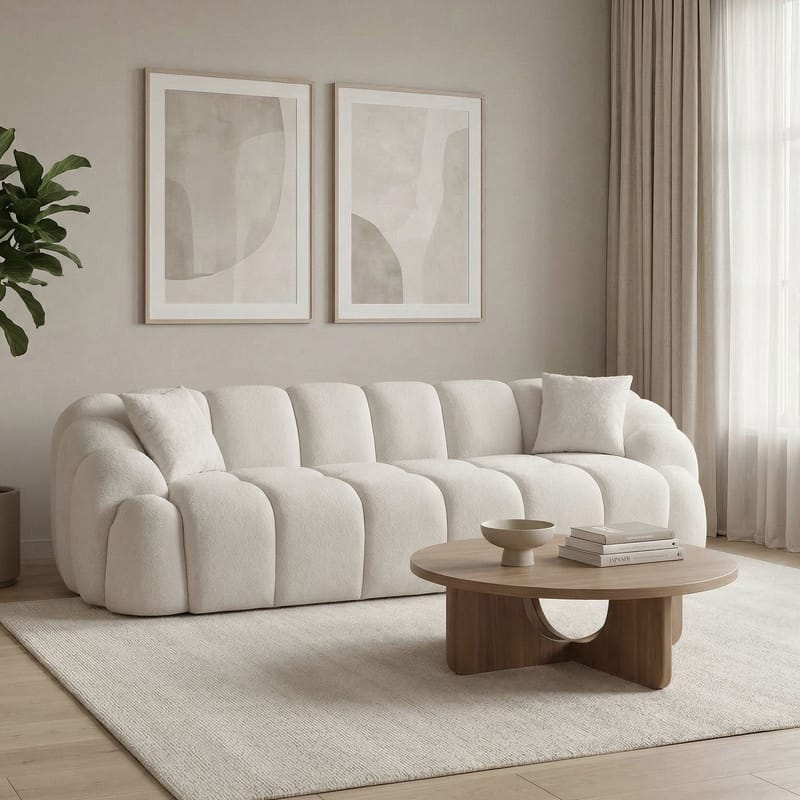 Octavio 4-sitssoffa 268x70x80 cm - Vit - Möbler - Soffa - 4 sits soffa
