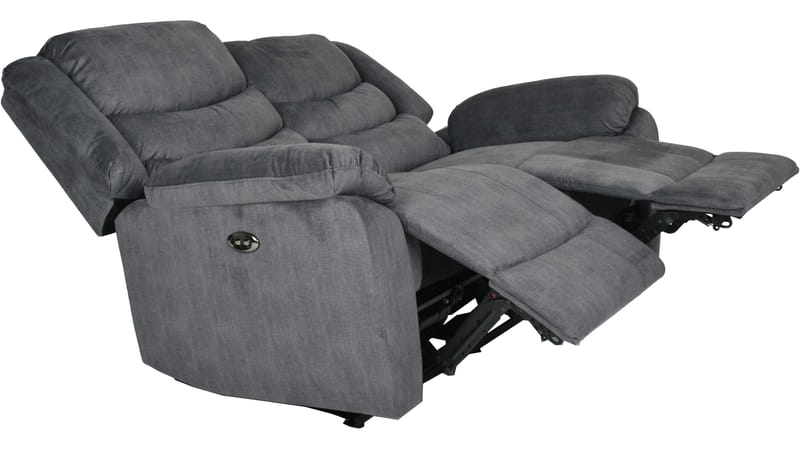 Olvani 2-sits Reclinersoffa i tyg elektrisk - Grå - Möbler - Soffa - Biosoffa & reclinersoffa