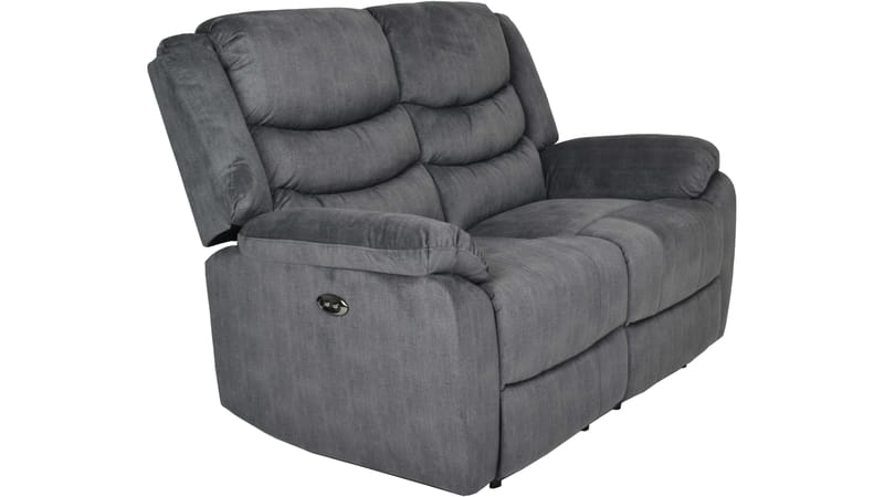 Olvani 2-sits Reclinersoffa i tyg elektrisk - Grå - Möbler - Soffa - Biosoffa & reclinersoffa