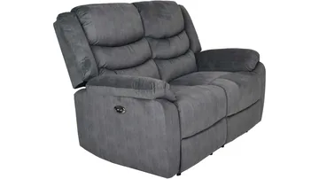 Olvani 2-sits Reclinersoffa i tyg elektrisk - Grå - Möbler - Soffa - Biosoffa & reclinersoffa - 2 sits biosoffa & reclinersoffa