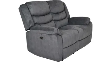 Olvani 2-sits Reclinersoffa i tyg elektrisk - Grå - Möbler - Soffa - Biosoffa & reclinersoffa - 2 sits biosoffa & reclinersoffa