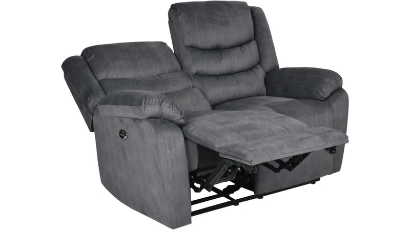 Olvani 2-sits Reclinersoffa i tyg elektrisk - Grå - Möbler - Soffa - Biosoffa & reclinersoffa