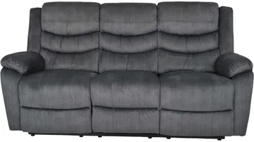 Olvani 3-sits Reclinersoffa i tyg elektrisk - Grå - Möbler - Soffa - 3 sits soffa