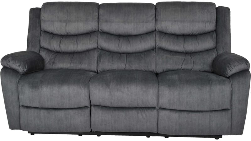 Olvani 3-sits Reclinersoffa i tyg elektrisk - Grå - Möbler - Soffa - 3 sits soffa