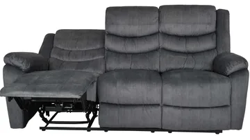 Olvani 3-sits Reclinersoffa i tyg elektrisk - Grå - Möbler - Soffa - 3 sits soffa