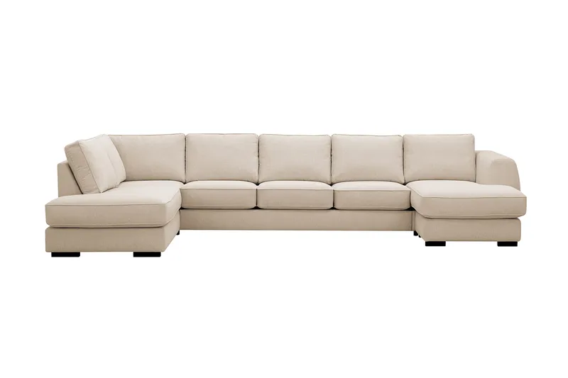 Optus 6-sits U-soffa med Divan och schäslong höger, Beige