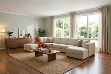 Optus 6-sits U-soffa med Divan och schäslong höger - Beige - Möbler - Soffa - U-soffa