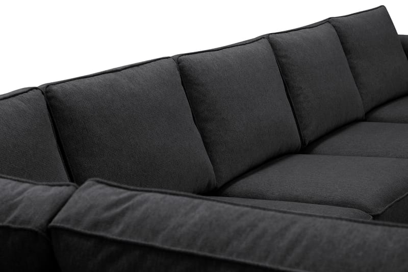 Optus 6-sits U-soffa med Divan och schäslong höger - Svart - Möbler - Soffa - U-soffa