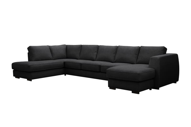 Optus 6-sits U-soffa med Divan och schäslong höger - Svart - Möbler - Soffa - U-soffa