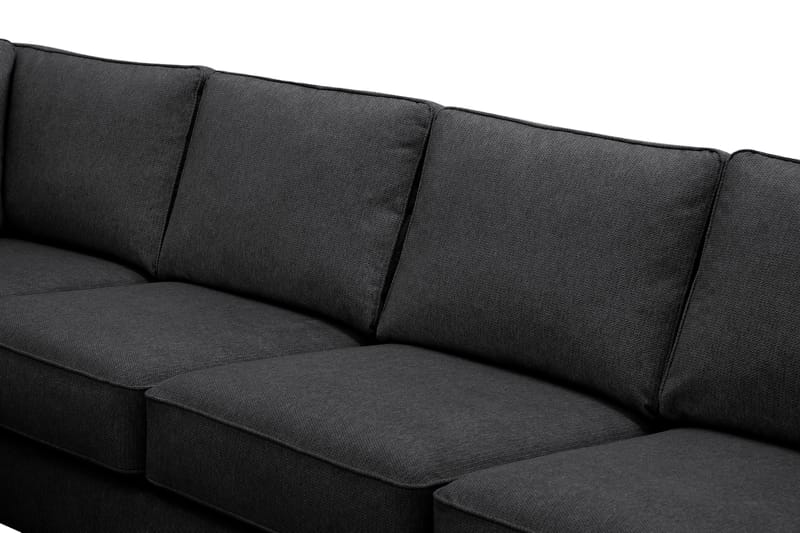 Optus 6-sits U-soffa med Divan och schäslong höger - Svart - Möbler - Soffa - U-soffa