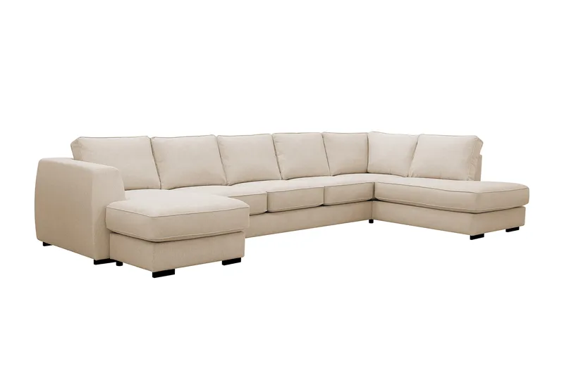 Optus 6-sits U-soffa med Divan och schäslong vänster - Beige - Möbler - Soffa - U-soffa
