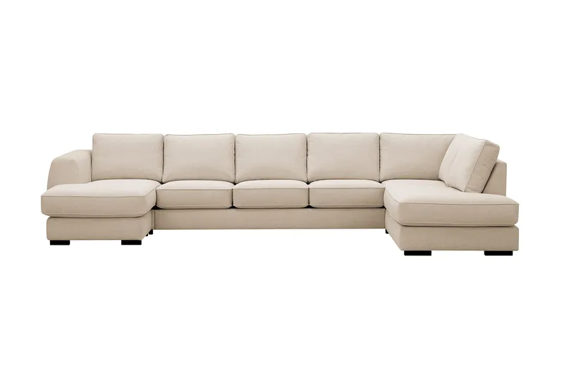 Optus 6-sits U-soffa med Divan och schäslong vänster, Beige
