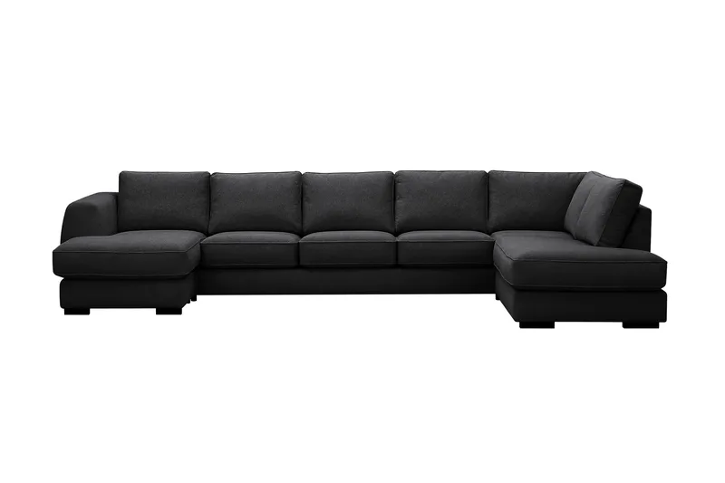 Optus 6-sits U-soffa med Divan och schäslong vänster - Svart - Möbler - Soffa - U-soffa